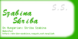 szabina skriba business card